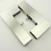 Security Square Metal Clamp Glass Door Lock Patch Fitting