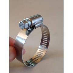 American Type Worm Gear Stainless Steel Hose Clip with 1/2" Band图1