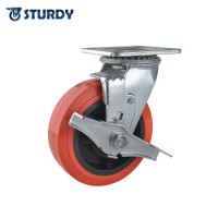 Heavy Duty Locking Casters with Mounting Plate Swivel Lock Caster