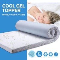 7 Inch Bamboo Cover Gel Infused Cooling Feeling Memory Foam Mattress Topper