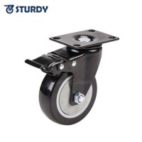 Tool Box Casters with Polyurethane Wheel Non-Marking Heavy Duty Capacity