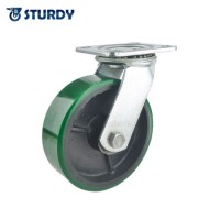 Heavy Duty Polyurethane Casters with Non-Marking Wheel Swivel Top Plate