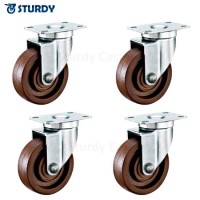 4" X 1-1/4 Bakery Rack Wheels Phenolic Caster Wheel Set of 4