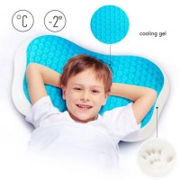 Sleep Well Custom Bone Shaped Kids Baby Neck Support Cooling Gel Memory Foam Pillow with Gel Pad