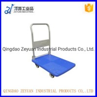 Plastic Platform Four Wheel Folding Hand Trolley pH150