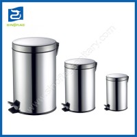 Hot Selling Foot Pedal Stainless Steel Bathroom Step Trash Bin