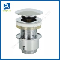 Brass Chrome Shaft 60 mm Drain Valve 1 1/4" Without Overflow