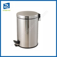 5L Stainless Steel Dustbin for Kitchen Small Bathroom Pedal Trash Bin