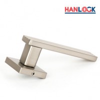 Straight Lines Square Shape with Zinc Rosette for Doors Zinc Door Handle