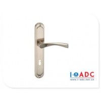 Poland Market Hot Selling Aluminum Alloy Door Handle Hardware Door Lever Handle Lock with Iron Plate