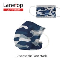 Disposable Face Mask Melt Blown Camouflage Design 95% Filtering Grade