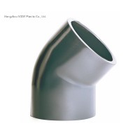 UPVC 45 Degree Elbow with DIN Satandard Pn16 Pressure Gray Color