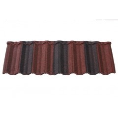 Construction Material Red-Black Stone Coated Metal Roof Tile Classic Tile图1