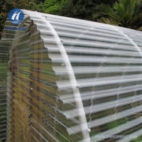 Transparent Corrugated Polycarbonate Sheet for Garden Simple House & Greenhouse