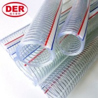 1/4"~10" Clear/Transparent PVC Plastic Spiral Steel Wire Reinforced Suction/Discharge Wate