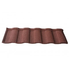 Roman Type Light Red Stone Coated Al-Zinc Roof Tile for Building Roof Construction图1