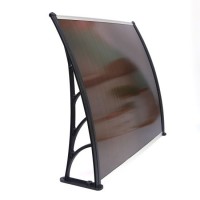 Outdoor Brown Polycarbonate Rain Canopy Door and Window Awning