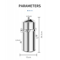 Whole House 304 Stainless Steel PVDF Water Filter Ultra Filtration&Silver Load Compressed Carbon Wat