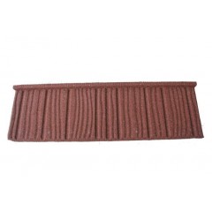 Beige Red Wooden Shake Stone Coated Metal Roof Tile Easy Install Roof Tile图1