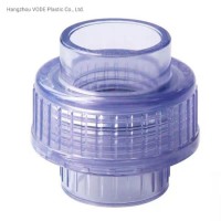 UPVC Plastic Clear Union with DIN Standard Fitting