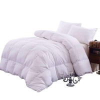 Season White Down Comforter/Duvet Insert 100% Cotton Cover King  White