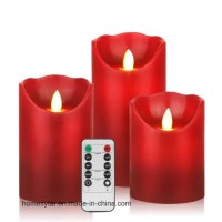 Wholesale LED Moving Wedding Party Flameless Romantic Electronic Flicker Candle Set with Remote Cont