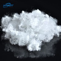 Makeit White Color 3/7/15D*32/51/64mm Hcs Hollow Conjugate Polyester Fiber with High Resiliency