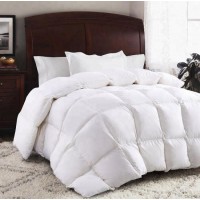 Luxurious Lightweight Goose Down Comforter Queen Size Duvet Insert Solid White 750+ Fill Power 100% 