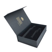 Customised Gold Foil Private Label Gift Box Magnetic with Flocking Black EVA Insert