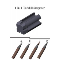 OEM/ODM 4 in 1 Duckbill Sharpener for Eyebrow Pencil Waterproof Tattoo Accesories