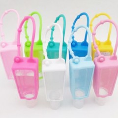 Flexible Silicone Hand Sanitizer Bottle Holder BPA Free图1