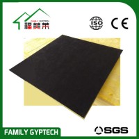 Black Color 100kg Density Acoustic Glass Wool Ceiling Tile