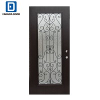 Fangda Simple Style Front Iron Window Grill Door Design