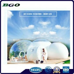 6m Diameter Hotel Dome Tent with Bathroom  Bedroom and Passageway  Transparent Inflatable Bubble Ten图1