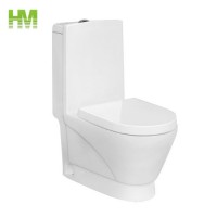 Factory S Trap One Piece Ceramic Wc Toilet for Ethiopia Market