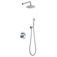 Air Injection Technology Brushed Chrome Shower Faucet Set for Bathroom