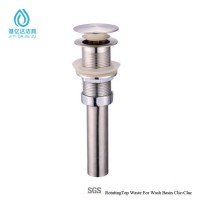 Bathroom Stainless Steel Pop-up Waste Drain for P-Trap Basin Big Cap