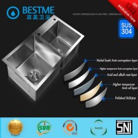 Foshan Supplier Popular Sale Hand-Made 304 Stainless Steel Kitchen Sink (BS-310R-304)