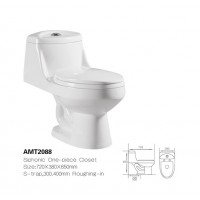 Amt2088 Modern Sanitary Ware Ce Certified Bathroom Ceramic Wc Toilet