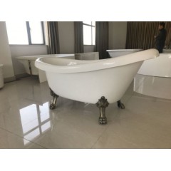 1600mm Bathrooms Acrylic Slipper Baths with Zinc Alloy Clawfoot图1