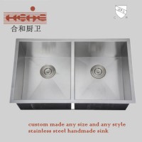 Kitchen Stainless Steel Double Bowl Handmade Sink