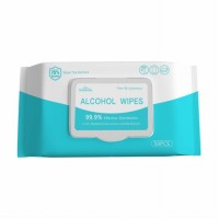 Portable Disinfection Spunlace-Nonwoven Cleaning Antibacterial 75 Alcohol Wipes for Household