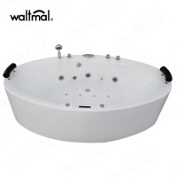 Oval Acrylic Whirlpool Massage Bathtub Soaking Tub