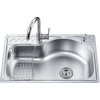 Stainless Steel Top Mount Single Bowl Kitchen Sink