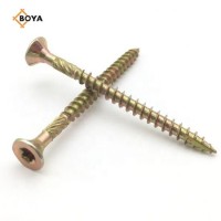 Yellow Zinc Square Harden Countersunk Chipboard Screw