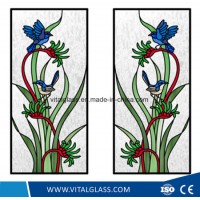 Decorative Acid Etched Art Glass