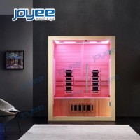 Joyee Hot Sell Infrared Sauna for 1 2 3 Person Custom Size Indoor Sauna Room White Pine/ Hemlock/ Re