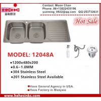 Topmount Stainless Steel Sink with Drain Board  Kitchen Sink  Washing Basin