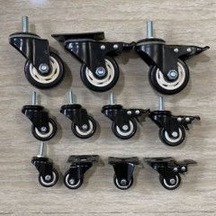 1.5/2/2.5/3/4/5/6/8" Light Duty Black PU PP PVC Swivel Industrial Caster Wheel with Brake Caste图1