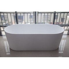 Acrylic Bathtub&Freestanding Mixer Bathtub Brass Faucet图1